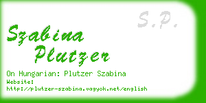 szabina plutzer business card